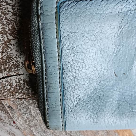Sold LOVED! Vintage Tory Burch  Blue Leather Wallet ⚘️ - Picture 12 of 13